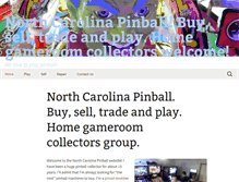 Tablet Screenshot of northcarolinapinball.com